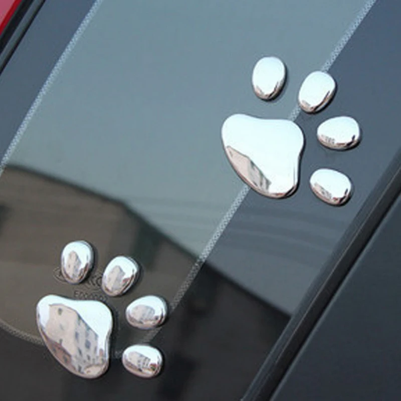 2 шт. стильные наклейки для автомобиля медведь лапа животное следы эмблема