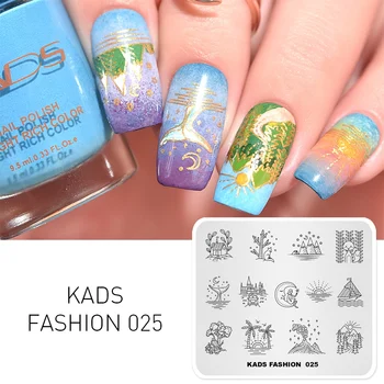 

KADS Nail Art Template Fashion Day&Night Dreamy Life Design Image Template Nail Stamp Templates Stamping Plates for Nail Art
