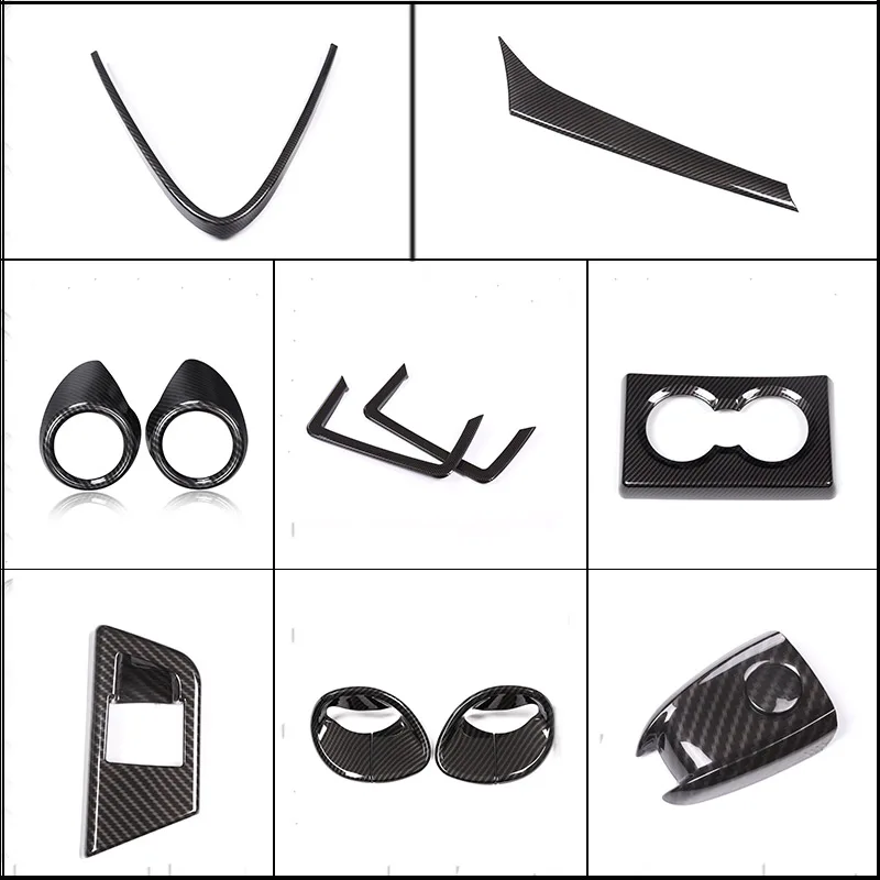 Carbon Fiber Style Automotive Interior Trim Parts For Alfa Romeo Giulia 2017 Car Accessories Carbon Fiber Style Automotive Interior Trim Parts For Alfa Romeo Giulia 2017 Car Accessories