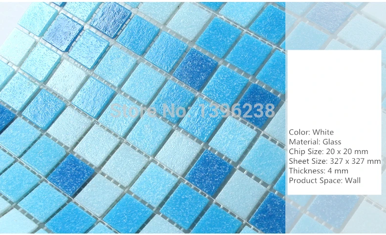Морская голубая стеклянная мозаичная плитка для улицы, настенная напольная плитка для бассейна, кухни, душевой мозаики, термоплавкие обои, LSHM06
