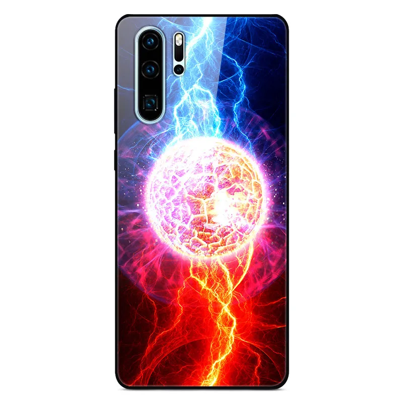 07 Для huawei P30 Pro Чехол из закаленного стекла, планета космос, чехол из стекла для huawei P30 Lite Pro P30Lite P30Pro Coque Cover - Цвет: 07