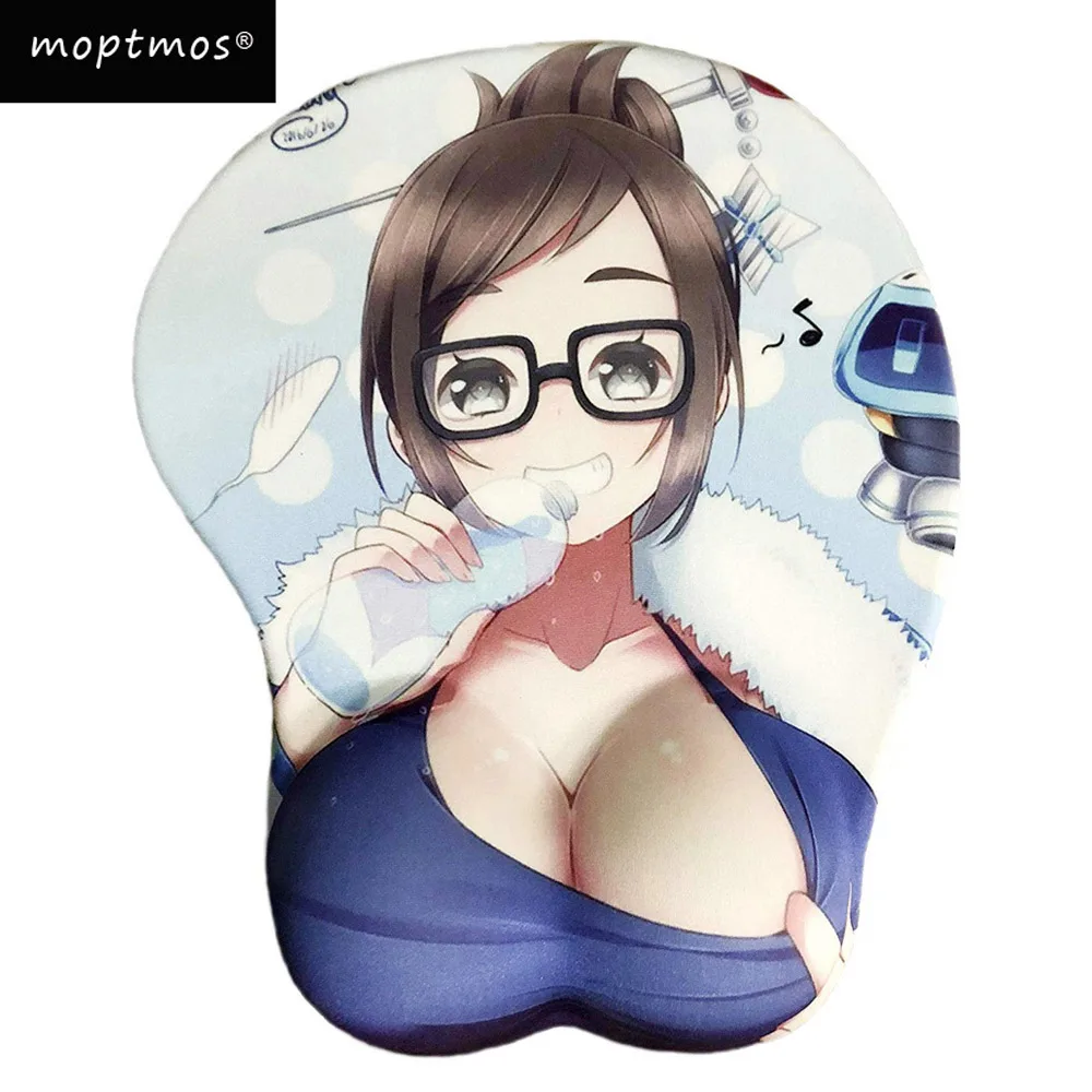 

Ergonomic Anime Soft Hip Silicon 3D Mouse Pad Gaming Mousepad With Wrist Support Sexy Chest Mouse Mat
