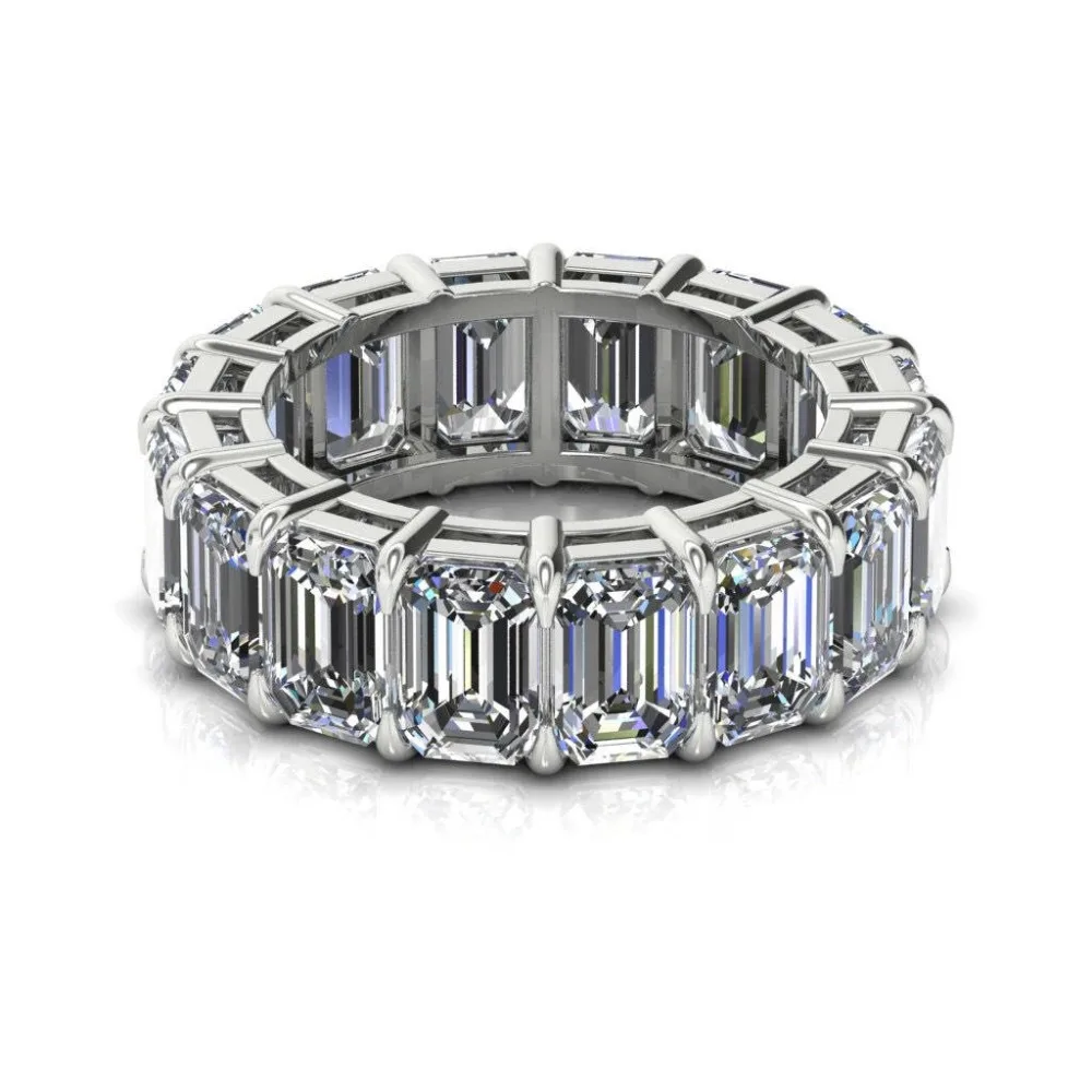 Роскошное женское кольцо с кристаллами и белым цирконием, модное 925 пробы Серебряное обручальное кольцо для женщин, винтажные обручальные кольца, ювелирные изделия