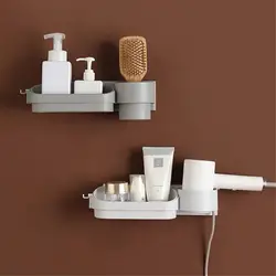 Сушилка для волос в ванной держатель настенный стеллаж экономьте пространство многоцелевой полка для туалета расческа хранения Фен стойки