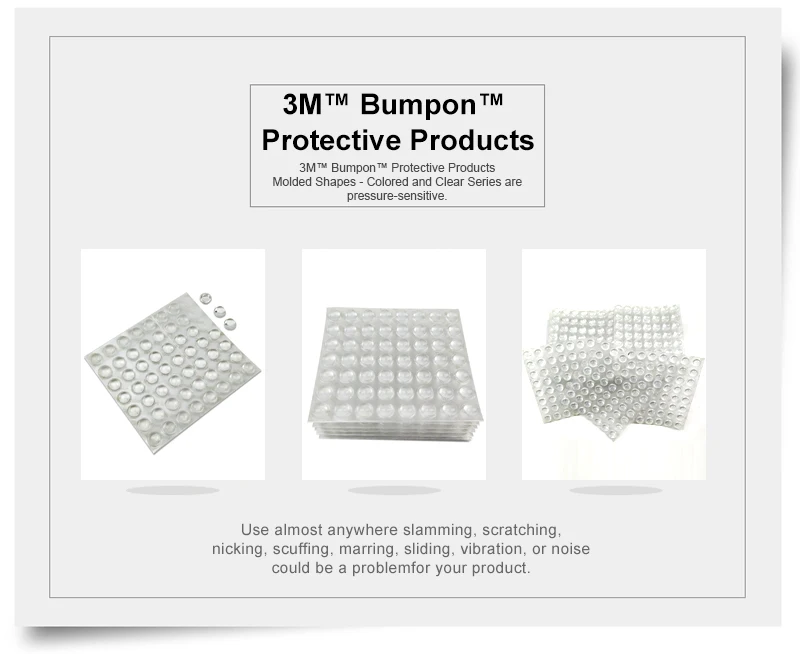 654 3M BUMPON white large kitchen homeware feet adhesive non slip protectors 