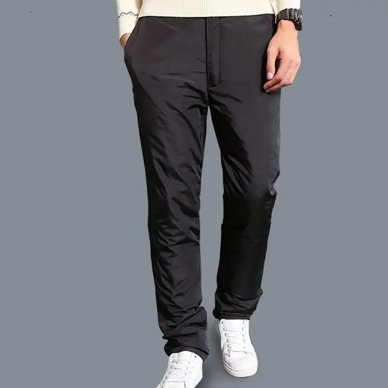 Mens Cotone Imbottito Inverno Pantaloni A Vita Alta di Business Pantaloni  di Cotone Uomo Caldo Cotone Giù Imbottito Pantaloni Antivento Uomo Nero PT  230|business pants men|down pants menspants men - AliExpress