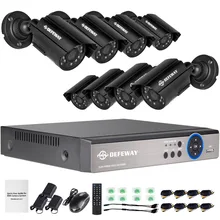 DEFEWAY 1080N HDMI DVR 1200TVL 720P HD Outdoor Home Security Camera System 8CH Video Surveillance DVR AHD CCTV Kit seguridad DEFEWAY 1080N HDMI DVR 1200TVL 720P HD Outdoor Home Security Camera System 8CH Video Surveillance DVR AHD CCTV Kit seguridad