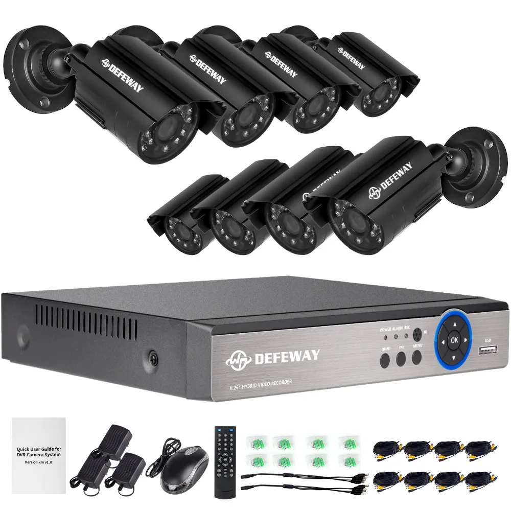 DEFEWAY 1080N HDMI DVR 1200TVL 720P HD font b Outdoor b font Home Security Camera System