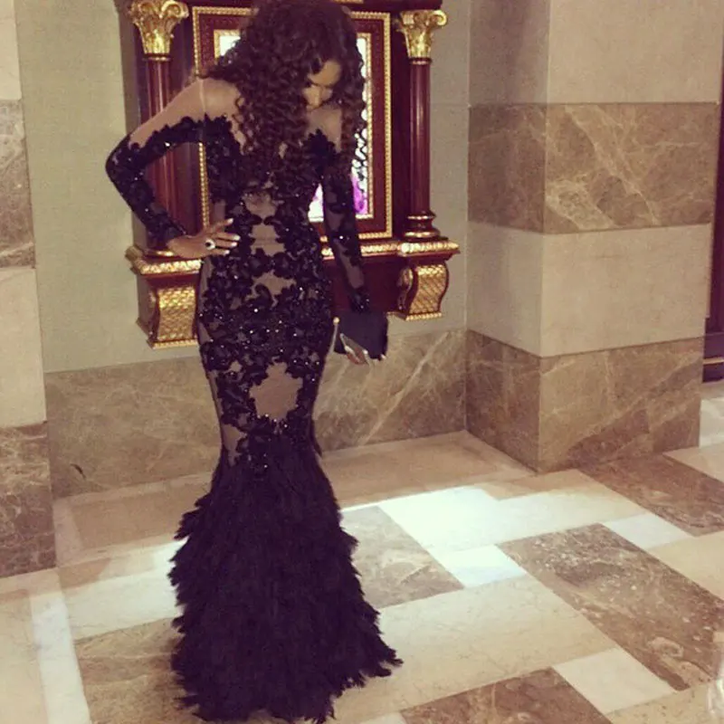 mermaid dress with feather bottom