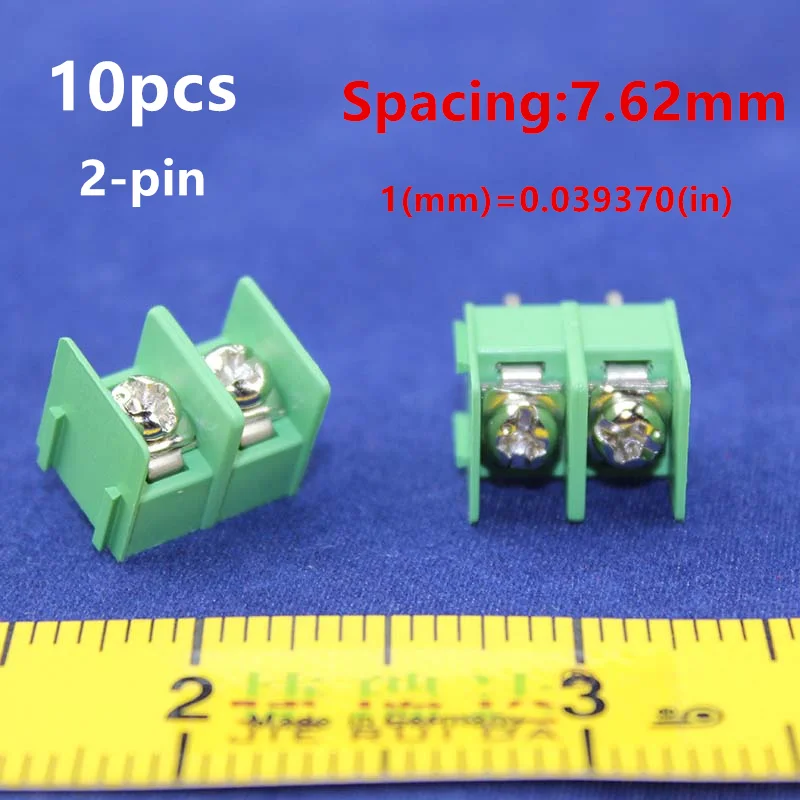 

Free shipping 10pcs KF7.62mm-2P 20A 300V 7.62mm pitch connector pcb screw terminal block connector 2pin