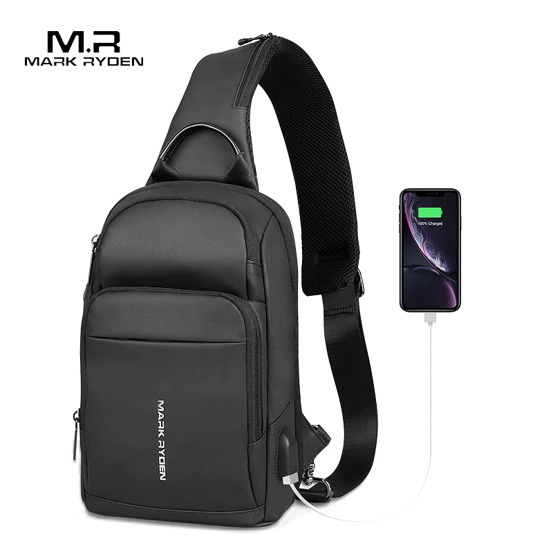 Mark Ryden New Anti-thief Sling Bag Waterproof Men Crossbody Bag Fit 9.7 inch Ipad Fashion Shoulder Bag