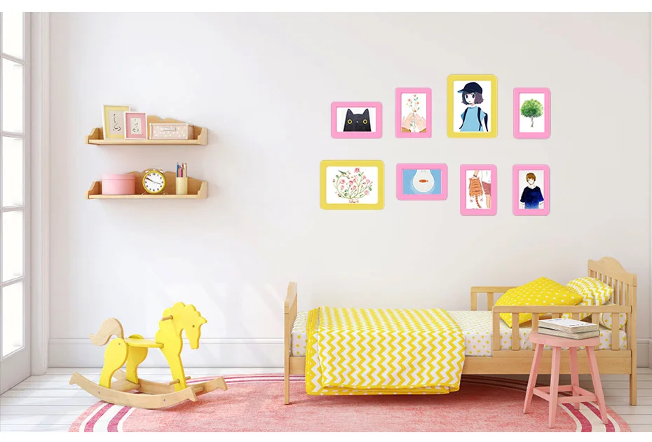 930 Colorful Magnetic Picture Frames Photo Fridge Magnets Photo frame Refrigerator Magnetic Photo Frames Wall Decor with EVA Surface_02