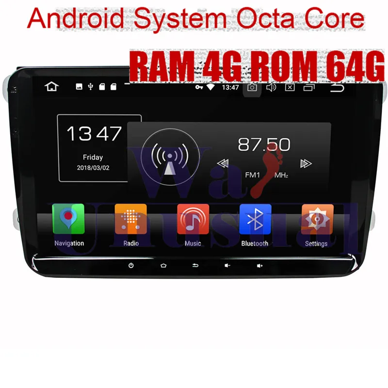 WANUSUAL Android 8.0 Car Multimedia GPS Navigation Player for VW Universal Touran Jetta BORA POLO Tiguan NO DVD Radio 2Din Video |