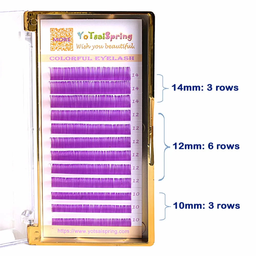 0,07(длина 10 12 14) темно-розовые синие фиолетовые Индивидуальные ресницы для наращивания, цветные ресницы для модного шоу