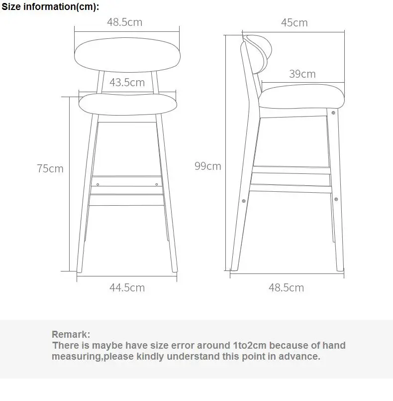 Качественные простые высокие барные стулья из твердой древесины, креативные барные стулья в стиле ретро