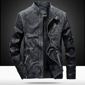 

2019 Spring New Casual Stand Collar Chaqueta Vaquera Hombre