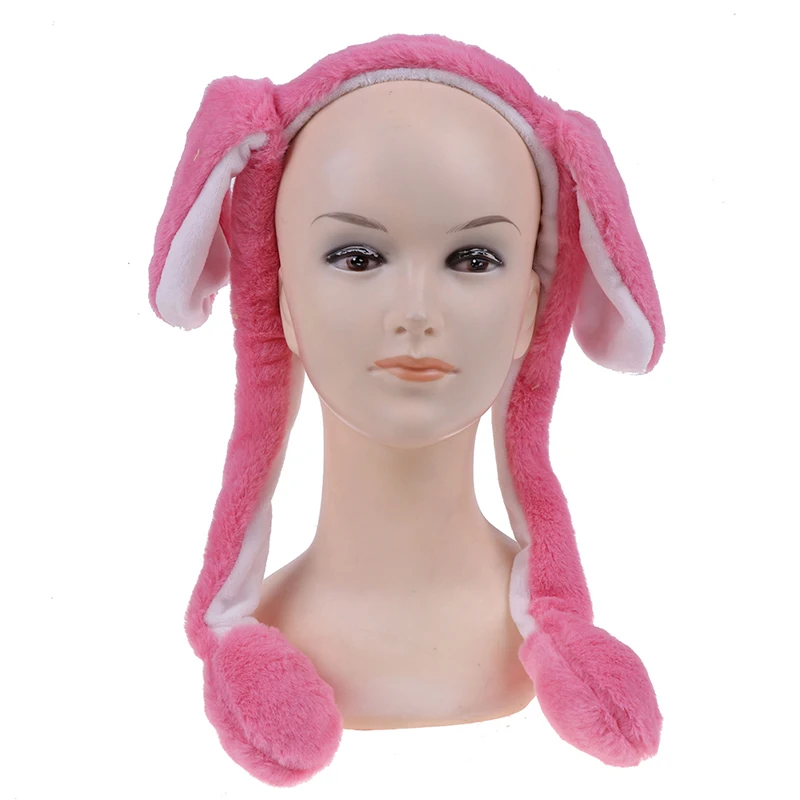 Cute Rabbit Ear Hat Headband Can Move Cute Cap Plush Gift Moving Hat Dance Toy