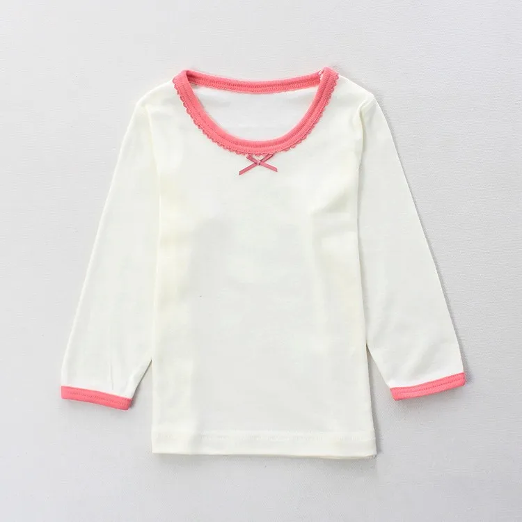 VIDMID/осенние футболки для девочек наивысшего качества футболка с длинными рукавами детская футболка нижнее белье для девочек топ для детей 4003 05