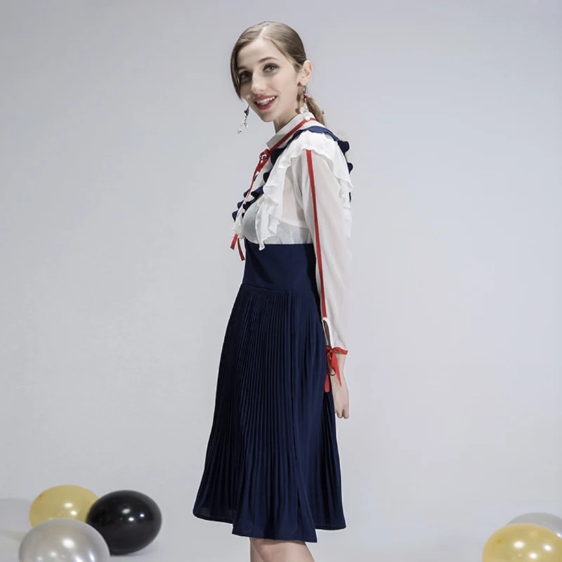 dress female T-shirt Women's Sets Women's Clothing Spring new suit skirt two-piece ruffled dress large size women's clothing