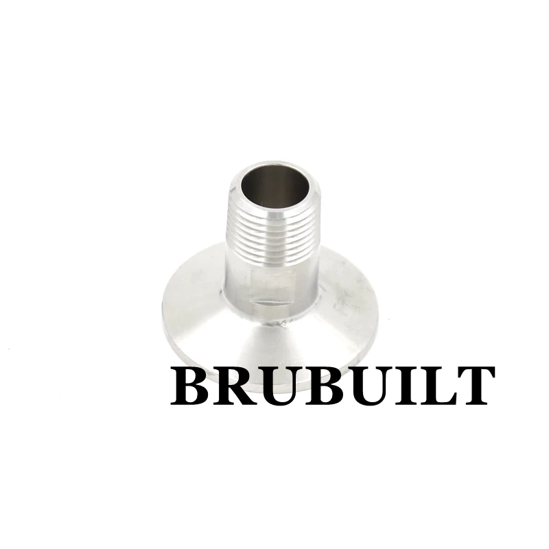 

1 "/1,5" TC совместимый X 1/2 "Мужской NPT 304 санитарный тройной Клевер фитинги Соединители домашнего пивоварения