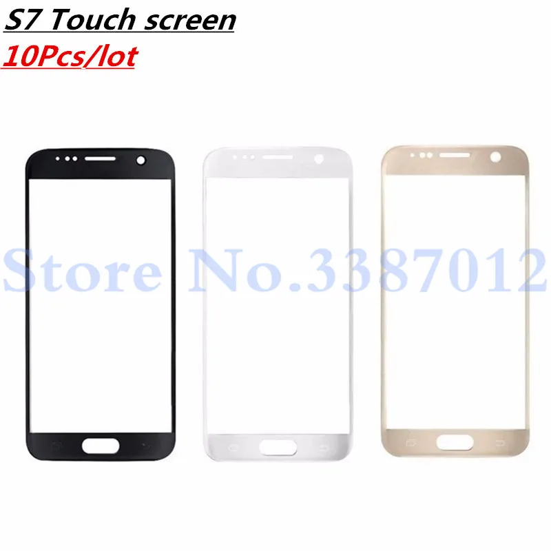 10pcs/lot Replacement LCD Front Touch Screen Glass Outer Lens For Samsung Galaxy S7 G930 G930A G930F G930T | Мобильные телефоны и