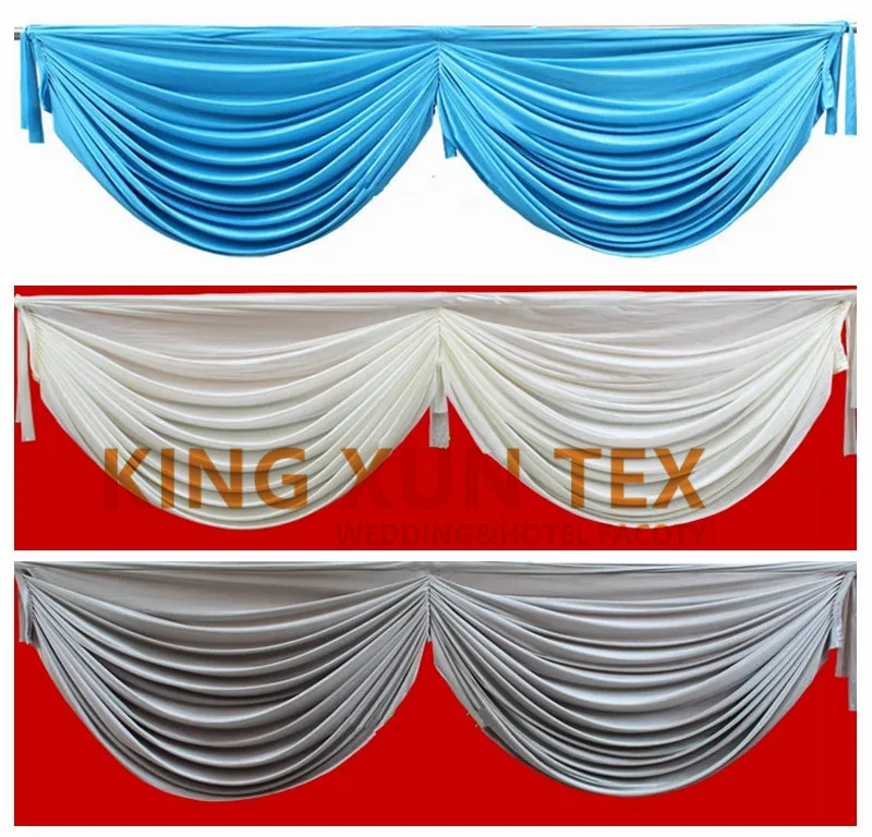 Ice Silk Swag Valance Drape For Wedding Backdrop Curtain Stage