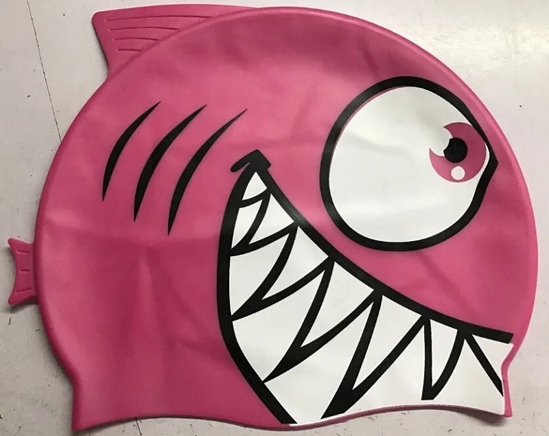 Cartoon Shark Elastic Swim Pool Cap