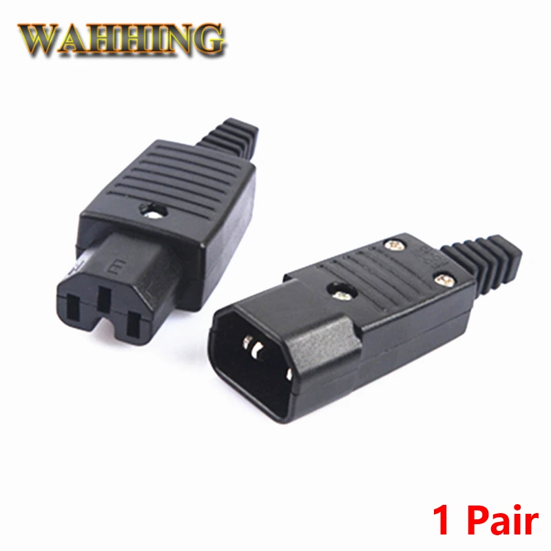 1Pair IEC C14 Plug Male + Female Rewirable Power Connector 3Pin IEC-C14 Socket Computer Cable Adapter 10A 250V HY1565 | Компьютеры и