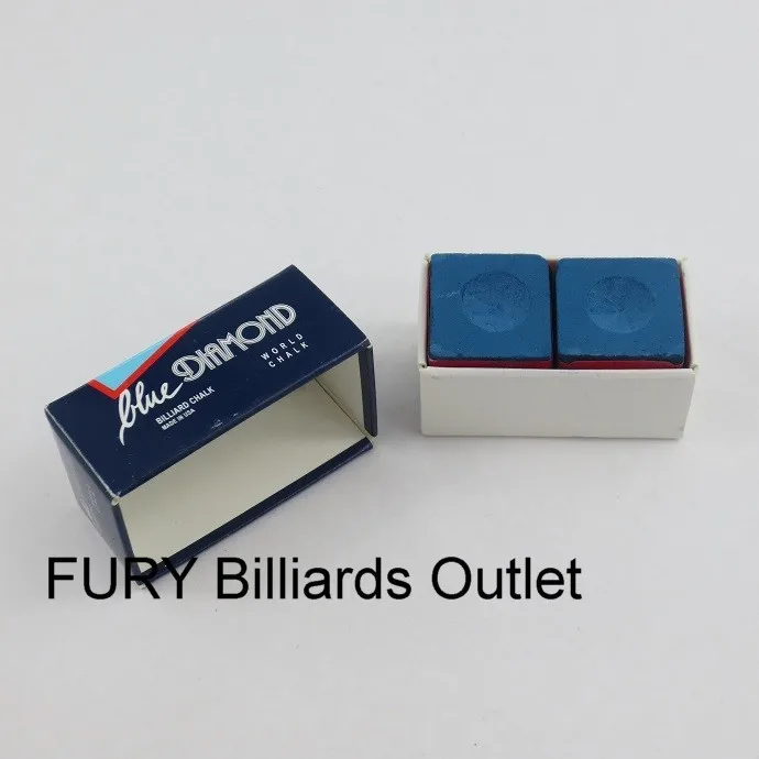 blue pool cue chalk