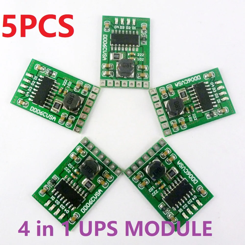 

5x DD06CVSA 4 in 1 2.1A 4.2V Charge Discharger DC-DC Boost Converter 3.7V to 5V Mobile Power Diy Power Supply Module