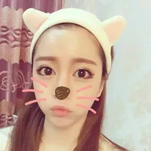 1 шт. заколки для девочек кошачьи ушки повязка для волос маска для лица макияж спортивная повязка милый макияж для волос повязка на голову G0403