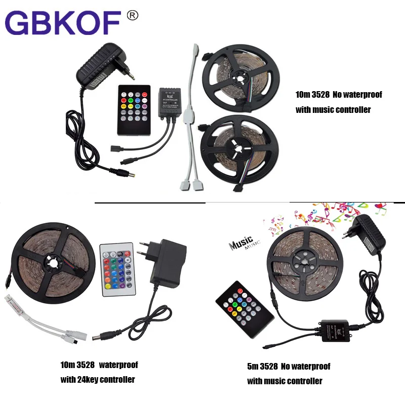 5 м 10 3528 Светодиодная лента RGB не водонепроницаемый 60 Светодиодный s/M SMD e неоновый