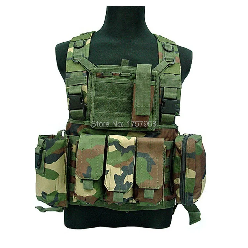 RRV-chest-ring-tactical-vest-military-equipment-airsoft-paintball-vest-tactical-combat-molle-vest-woodland