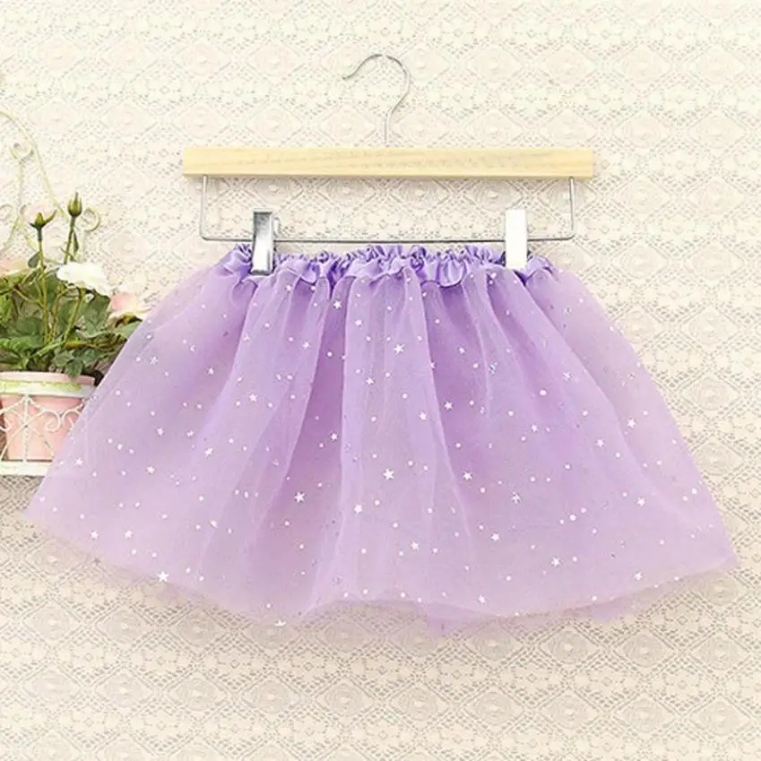 TELOTUNY/Новинка; модные вечерние балетные пачки принцессы с блестками и звездами для маленьких девочек; горячая Распродажа юбок; удобная одежда; F804 - Цвет: Purple