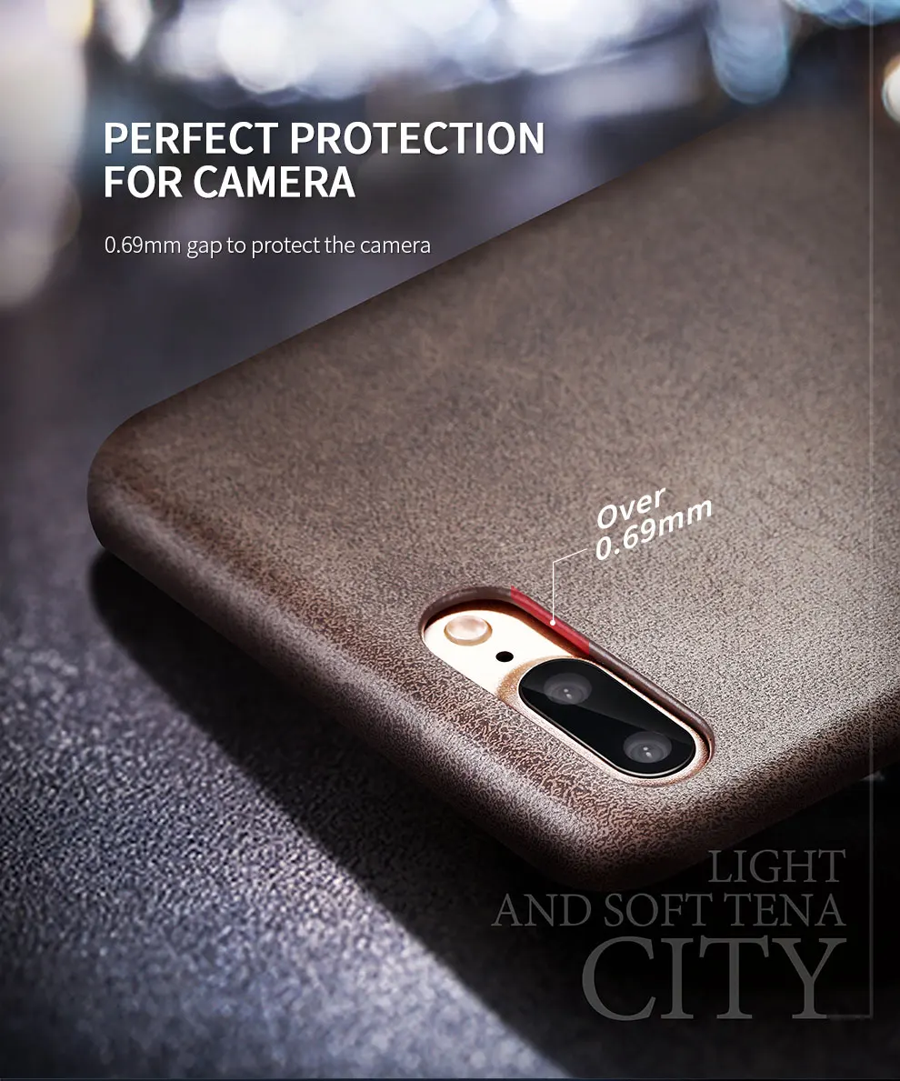 Чехол на айфон 7 X-Level PU ретро чехол для iPhone 7 8 Роскошный ультра легкий мягкий сенсорный 360 полная защита бизнес для iPhone 7 8 Plus чехол
