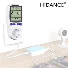 HiDANCE AC power meter 220v digital wattmeter eu energy meter watt monitor electricity consumption Measuring socket analyzer