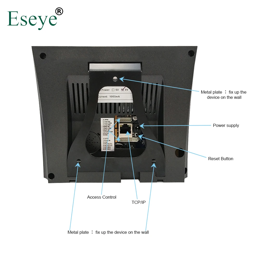 Biometric Face & Fingerprint Time Attendance System Clock Recorder Employee Recognition Digital Electronic Reader Machine TCP/IP