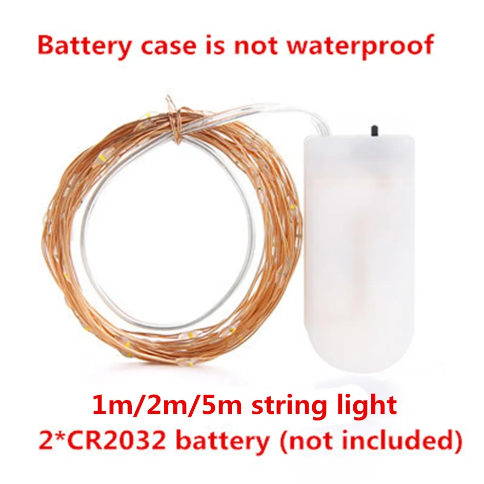 fairy light led battery powered waterproof 8 mode 1m 2m 5m 10m string copper wire firefly remote control for DIY wedding party  