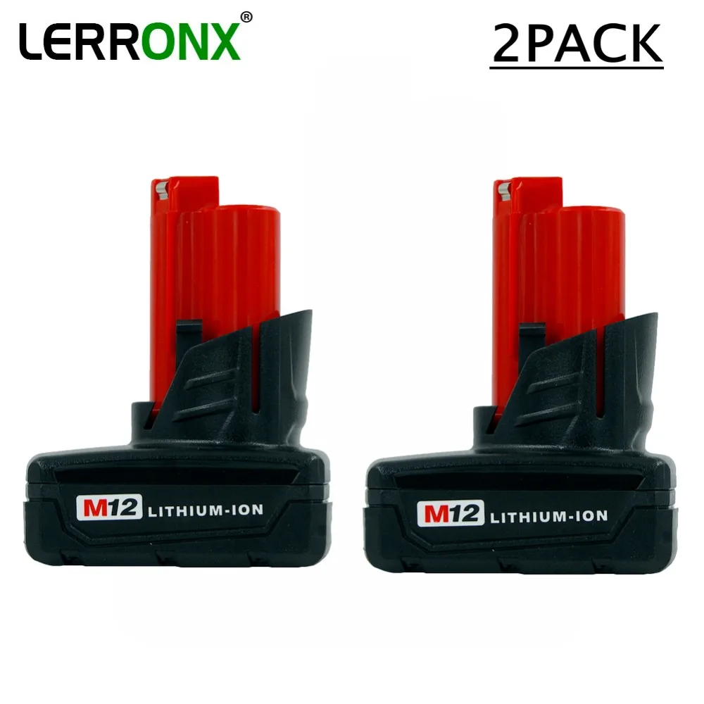 

NEW 2PCS 12V 4.0Ah Li-ion replacement rechargeable battery for Milwaukee M12 Power Tools bateria 48-11-2440 48-11-2402 C12 BX