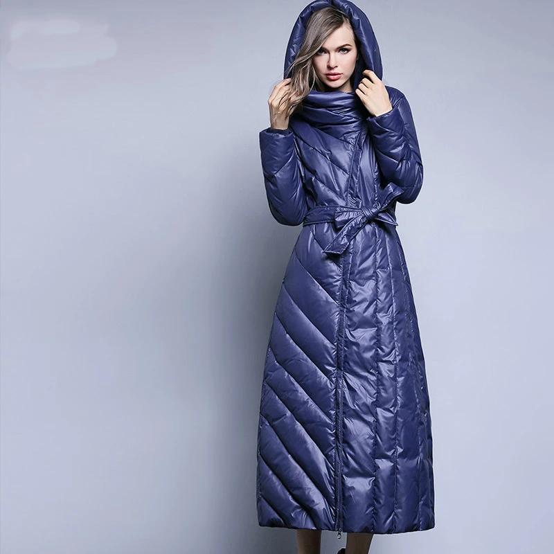 

Tcyeek Plus Size 5XL 6XL 7XL White Duck Down Jacket Women Elegant Winter Coat Thick Warm Clothes Female X-Long Slim Tops LWL956