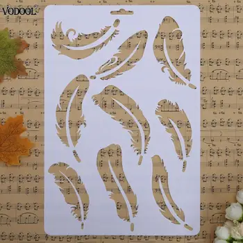 

Feather Hollow DIY Grape Stencils Templates Painting Scrapbooking Paper Cards Album Stencils Ruler School Pffice Supplies