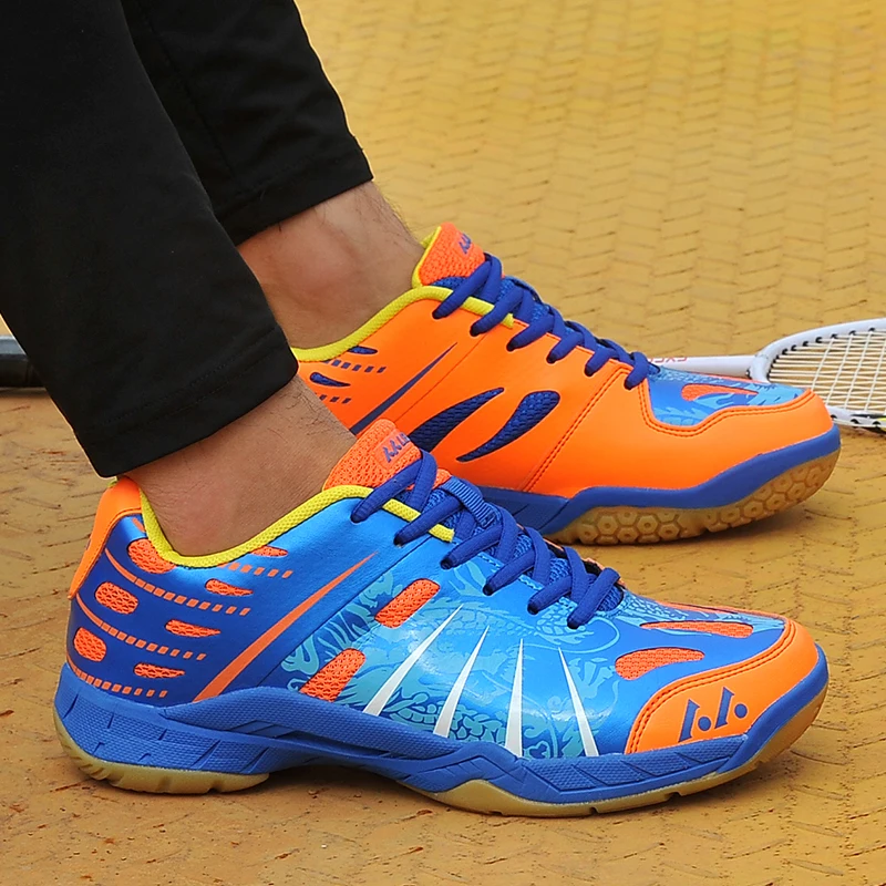 Tanie Buty do badmintona mężczyzn kobiet tenisówka światła sąd Badminton Training Shoe do siatkówki, Pickleball, tenis stołowy biegacz, trenerzy