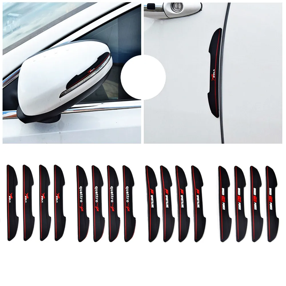 

Aliauto 4 x Car-styling Car Door Anti-collision Rearview Mirror Anti-rub 3D Car Sticker/Decal for Ford Focus Peugeot Renault