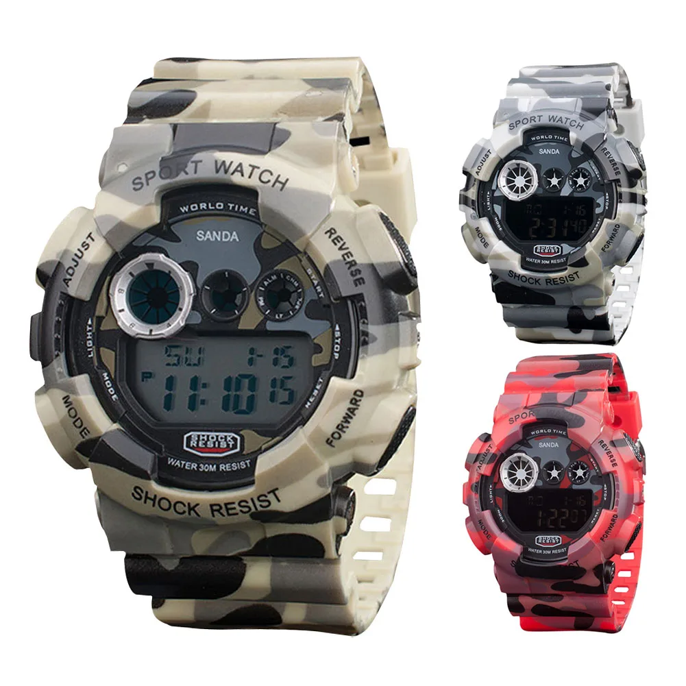 

2017 New Luxury Brand Men Army Military Infantry Waterproof LED Digital Watch Date for Man Clock Sports Relogio Masculinodigital