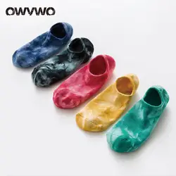 OWVWO 5 пар/лот новые пары обувь для мужчин и женщин Носки tie-dye коттоновые носки дышащий можно носить в течение всего года