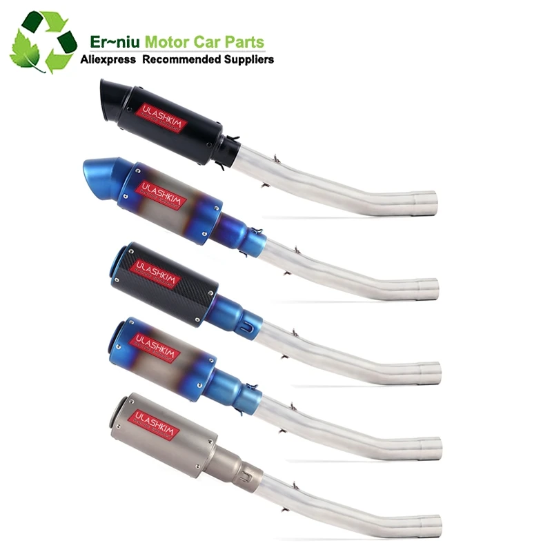 

Motorcycle Exhaust Escape Muffler Middle Contact Pipe Full System Slip-On For KAWASAKI ZX 10R ZX10R ZX-10R 2008 2009 2010