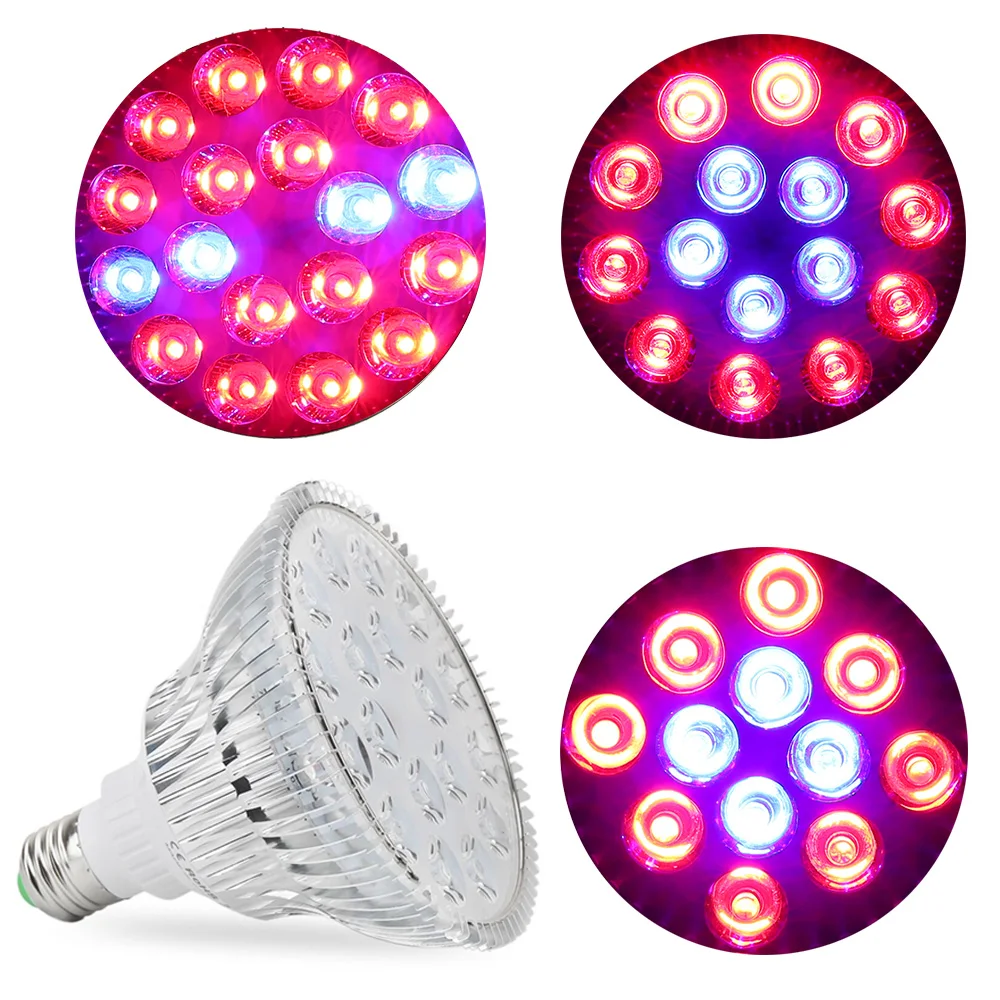 E27 54 Вт 45 36 Par38 18/15/12x3W светодиодный Grow Lights пятно завод лампы для цветущих растений и
