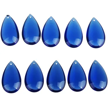 

K9 Crystal 10pcs/lot Blue Pretty Dipping Chandelier Lustres De Cristal Prisms Parts Home Decor Crystal Pendants For Chandeliers