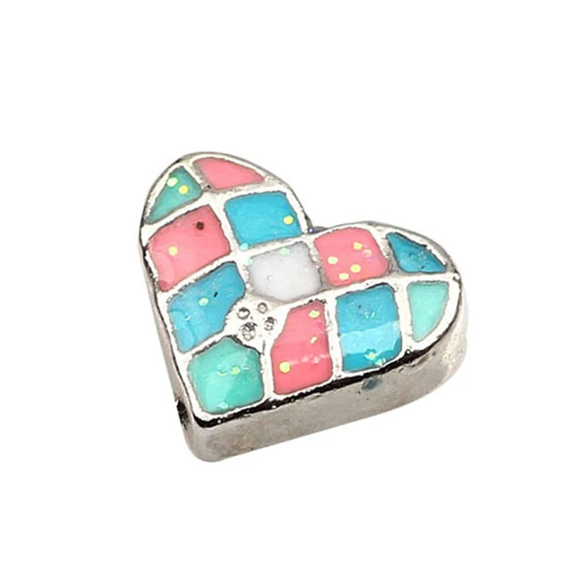 

Mosaic heart, Floating charms fit floating lockets, FC4244