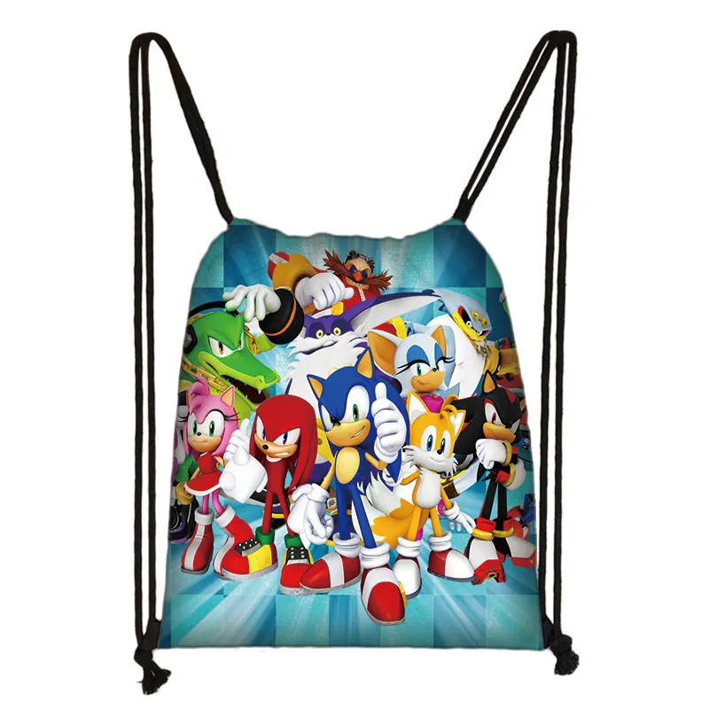 Mario Sonic Boom Hedgehogs 3D Drawstring Bag Printing Backpack Daily Casual Boys Girls knapsack Drawstring Bags